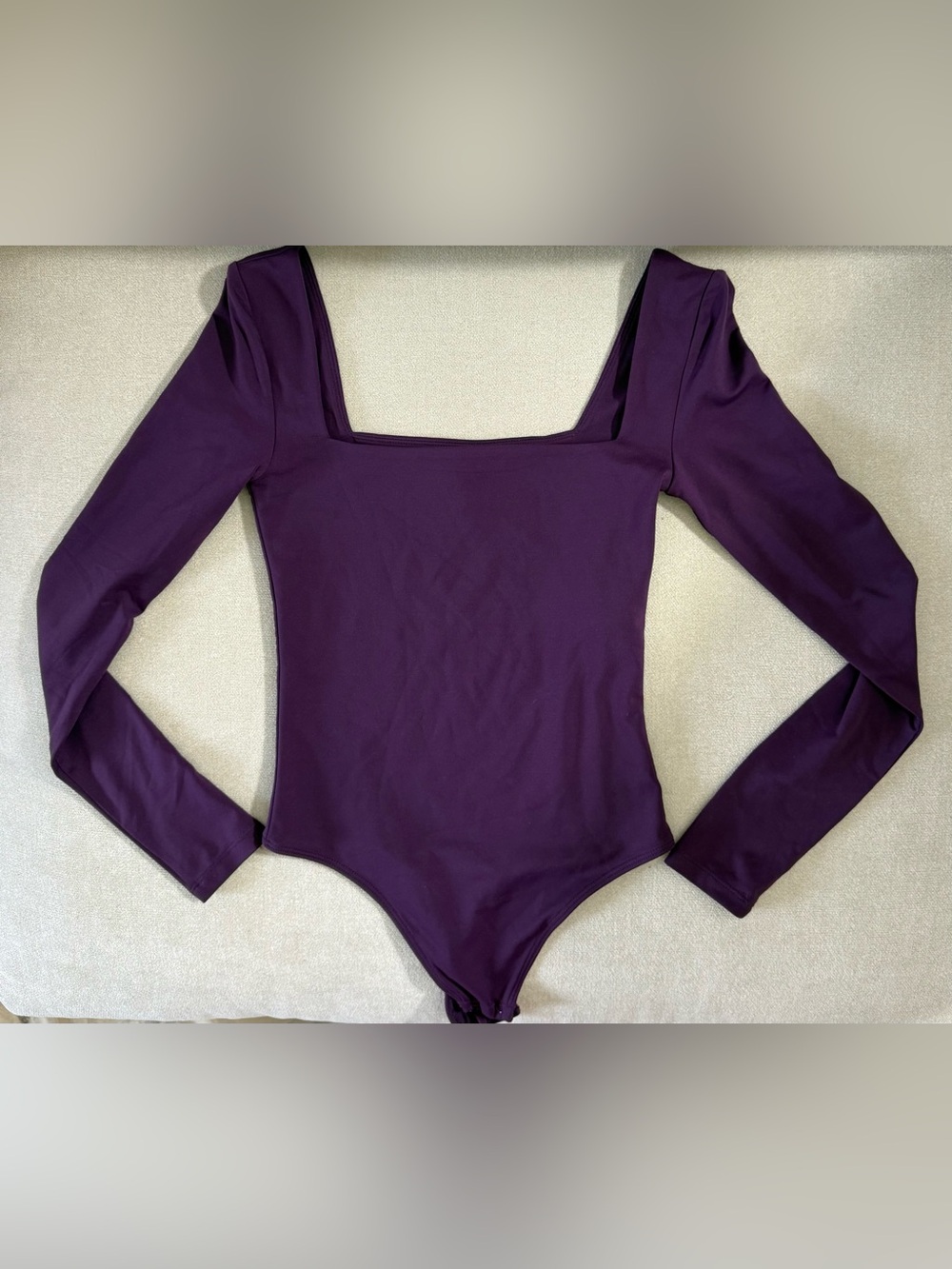 Aritzia Purple Contour Headway Squareneck Bodysuit